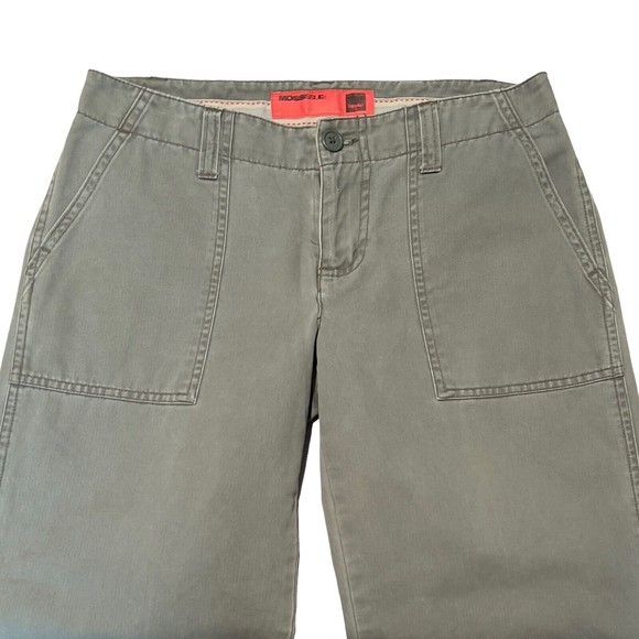 MOSSissue‎ Capri Cargo Capri  Wide Leg Cotton Khaki  & Army Green Lot of 2  SZ 5 - Picture 2 of 16